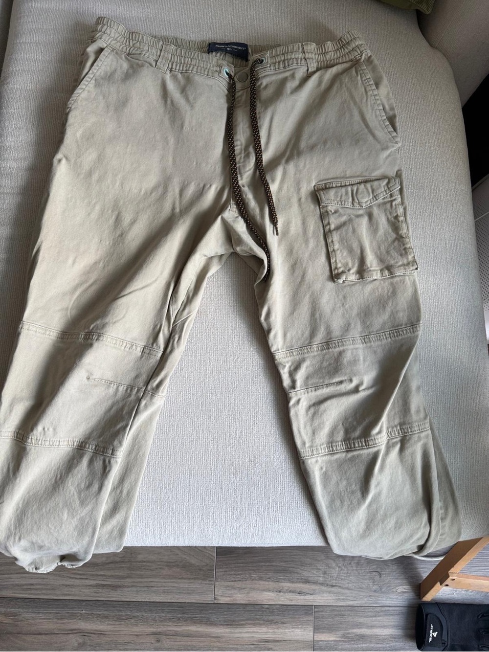 Modern Amusement Men's Cargo Joggers in Light Khaki